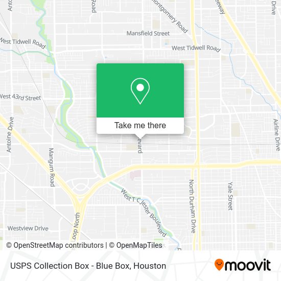 USPS Collection Box - Blue Box map
