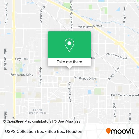 USPS Collection Box - Blue Box map