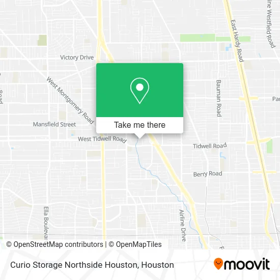 Curio Storage Northside Houston map