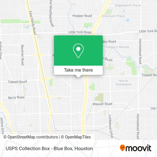 USPS Collection Box - Blue Box map