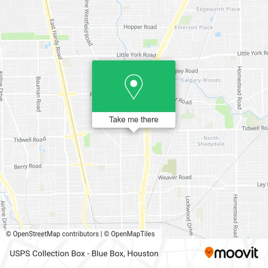 Mapa de USPS Collection Box - Blue Box