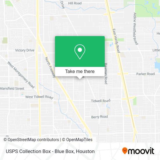 USPS Collection Box - Blue Box map