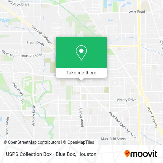 USPS Collection Box - Blue Box map