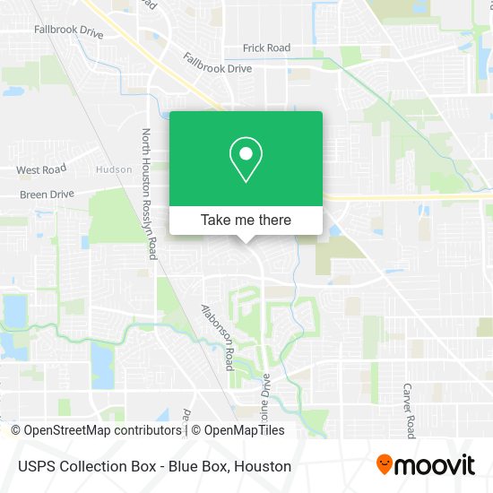 USPS Collection Box - Blue Box map