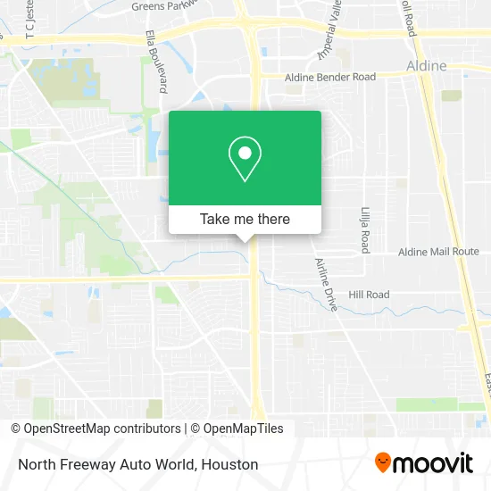 North Freeway Auto World map