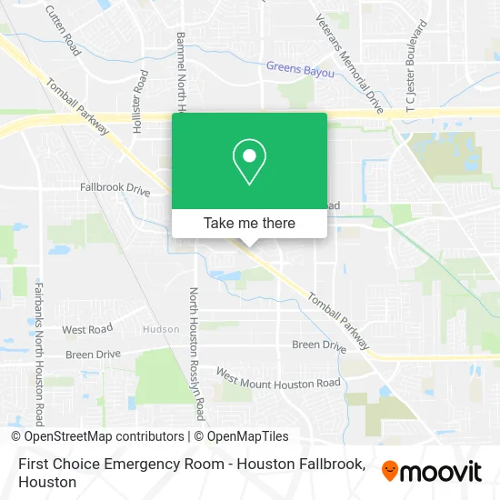 First Choice Emergency Room - Houston Fallbrook map