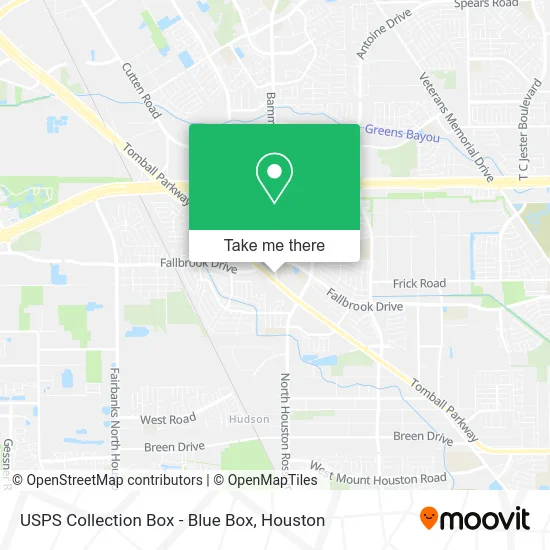 Mapa de USPS Collection Box - Blue Box