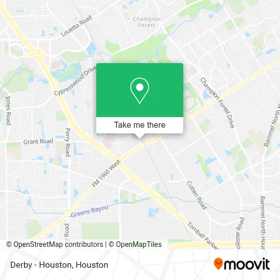 Derby - Houston map