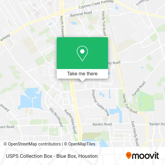 USPS Collection Box - Blue Box map