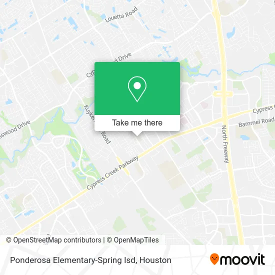 Ponderosa Elementary-Spring Isd map