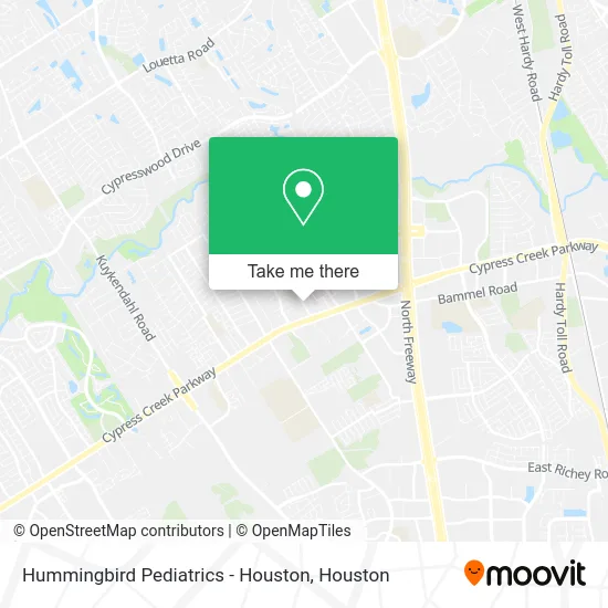 Mapa de Hummingbird Pediatrics - Houston