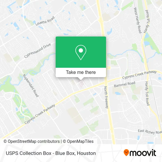 USPS Collection Box - Blue Box map