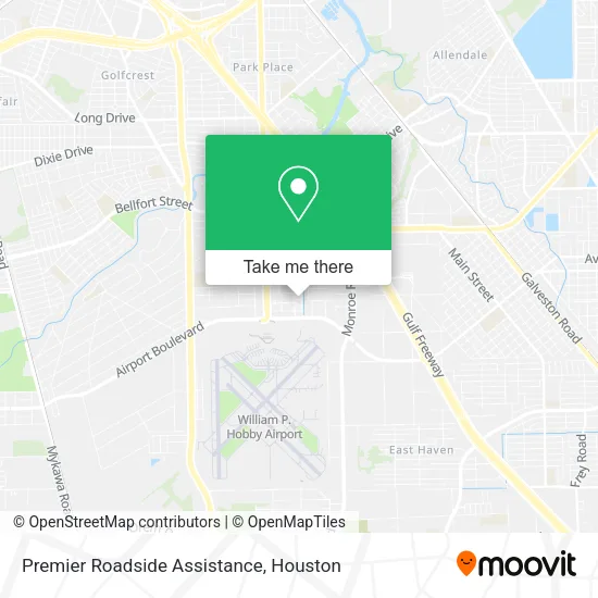 Mapa de Premier Roadside Assistance