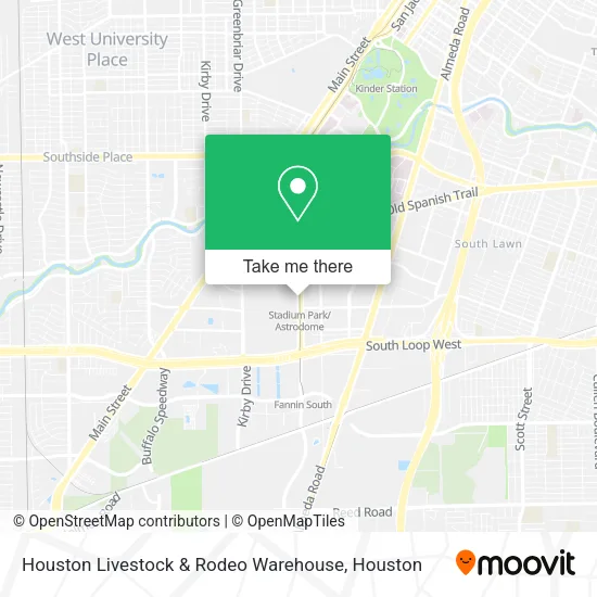 Mapa de Houston Livestock & Rodeo Warehouse