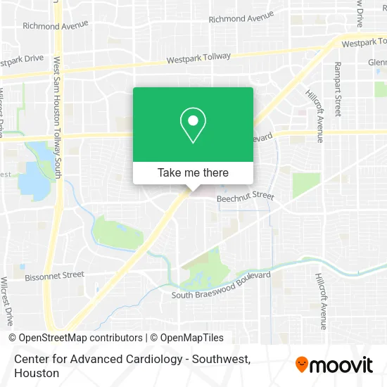 Center for Advanced Cardiology - Southwest map