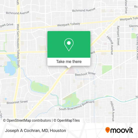 Joseph A Cochran, MD map