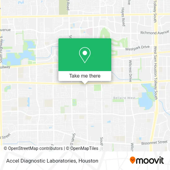 Mapa de Accel Diagnostic Laboratories