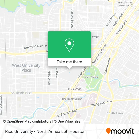 Rice University - North Annex Lot map