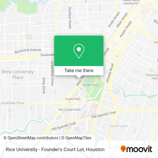 Rice University - Founder's Court Lot map