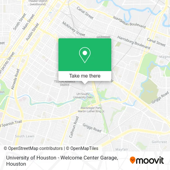 Mapa de University of Houston - Welcome Center Garage