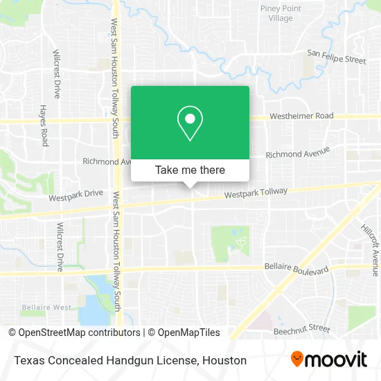Texas Concealed Handgun License map