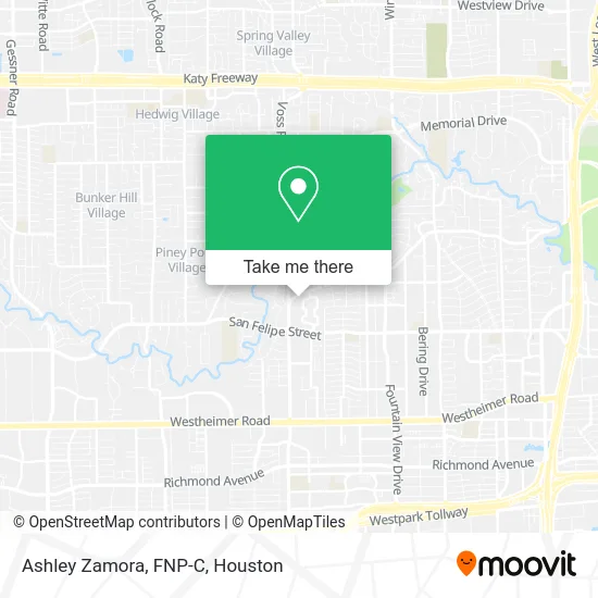 Ashley Zamora, FNP-C map