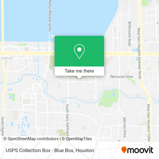 USPS Collection Box - Blue Box map