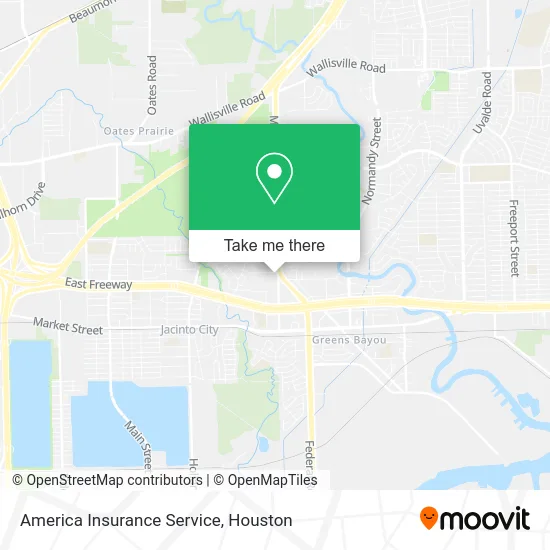 America Insurance Service map