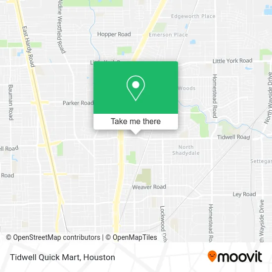 Tidwell Quick Mart map