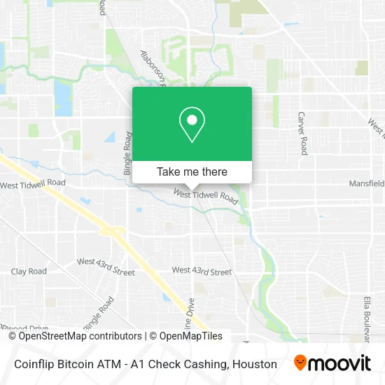 Mapa de Coinflip Bitcoin ATM - A1 Check Cashing