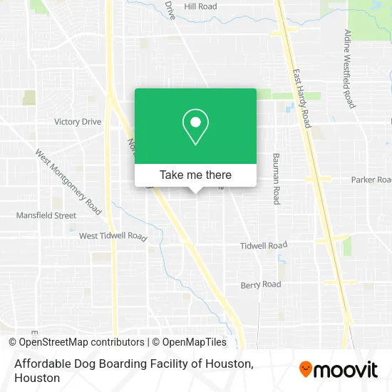 Mapa de Affordable Dog Boarding Facility of Houston