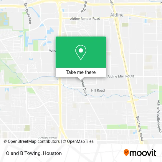 O and B Towing map