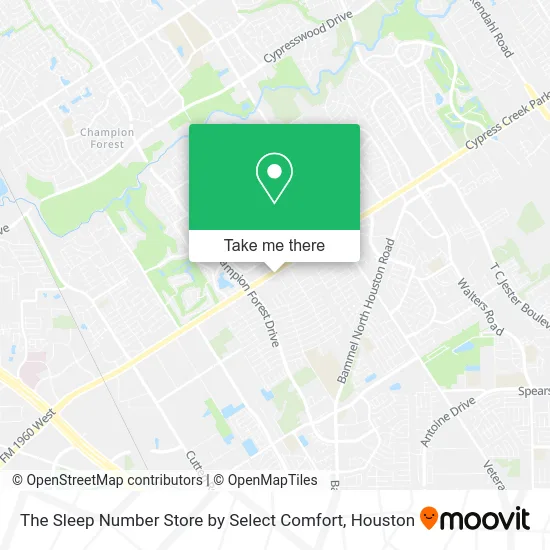 The Sleep Number Store by Select Comfort map