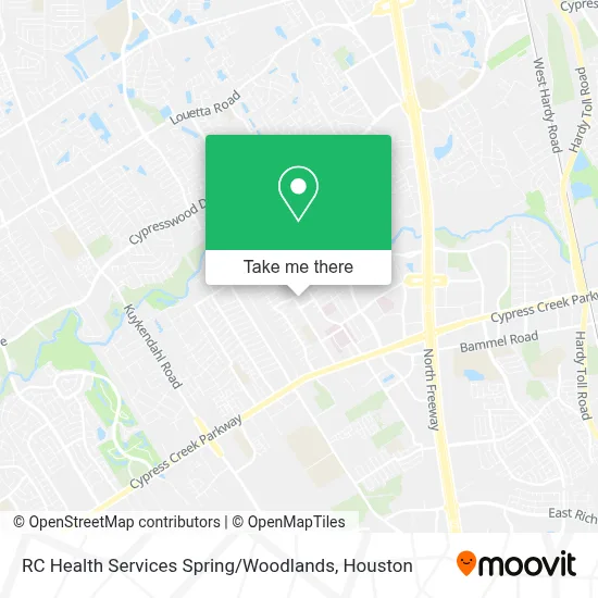 RC Health Services Spring / Woodlands map