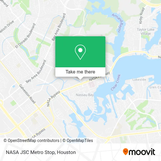 NASA JSC Metro Stop map