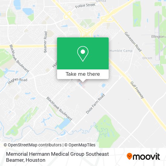 Memorial Hermann Medical Group Southeast Beamer map
