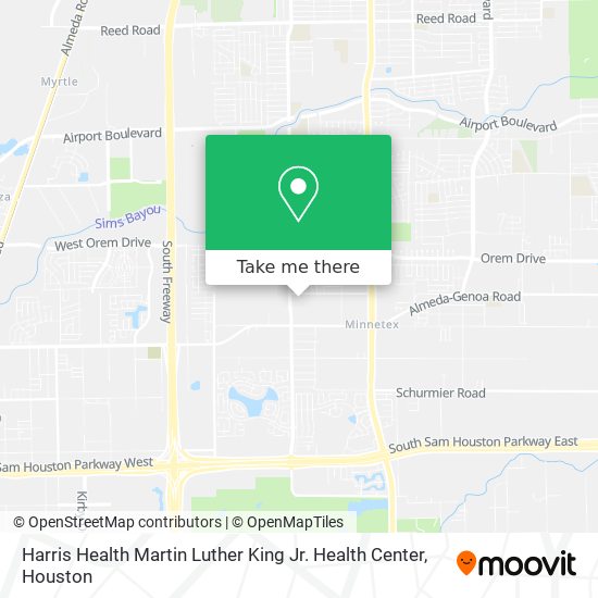 Mapa de Harris Health Martin Luther King Jr. Health Center