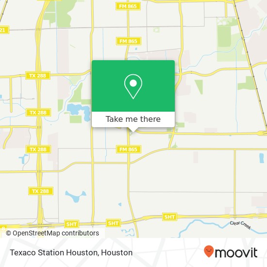 Texaco Station Houston map