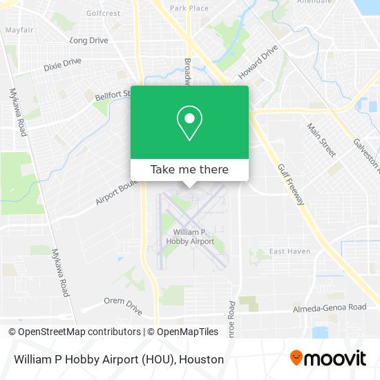 William P Hobby Airport (HOU) map