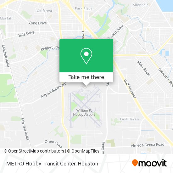 METRO Hobby Transit Center map