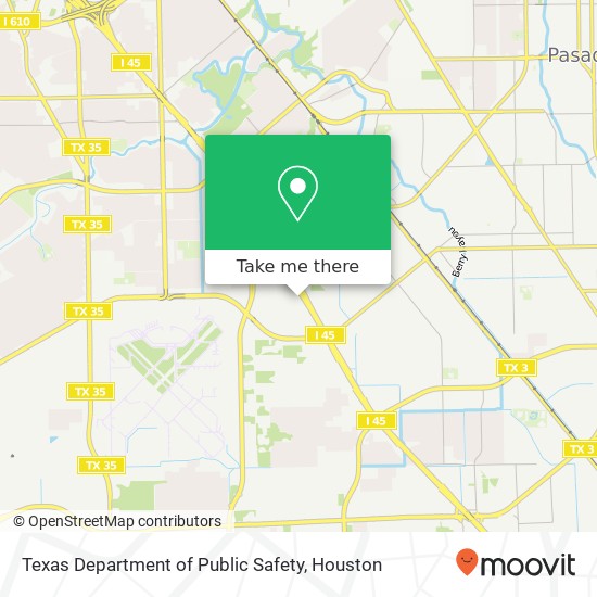 Mapa de Texas Department of Public Safety