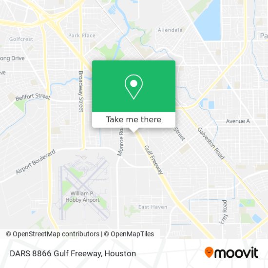 DARS 8866 Gulf Freeway map