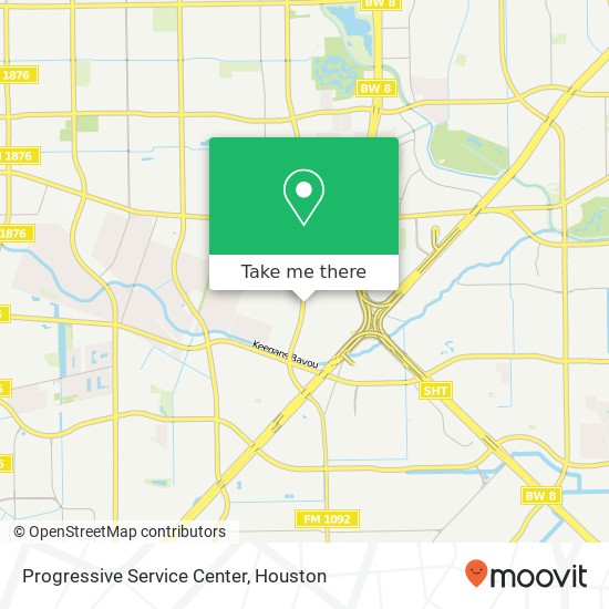 Progressive Service Center map