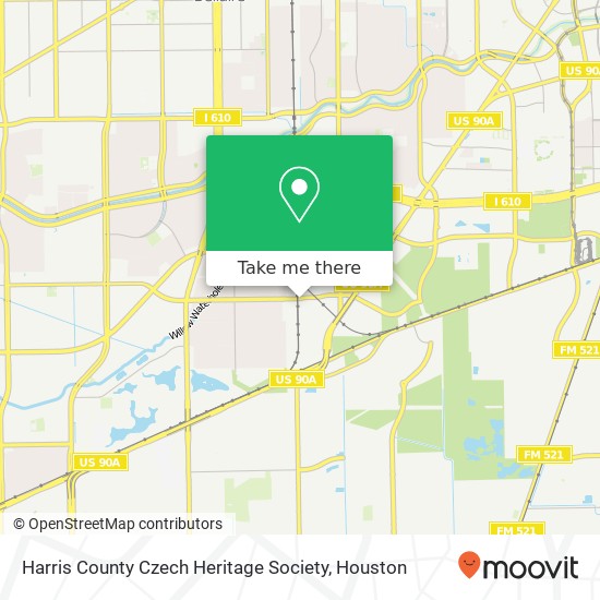 Harris County Czech Heritage Society map