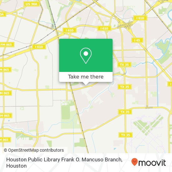 Houston Public Library Frank O. Mancuso Branch map