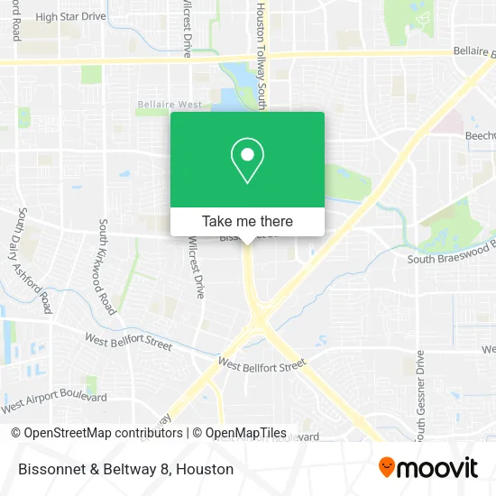 Mapa de Bissonnet & Beltway 8
