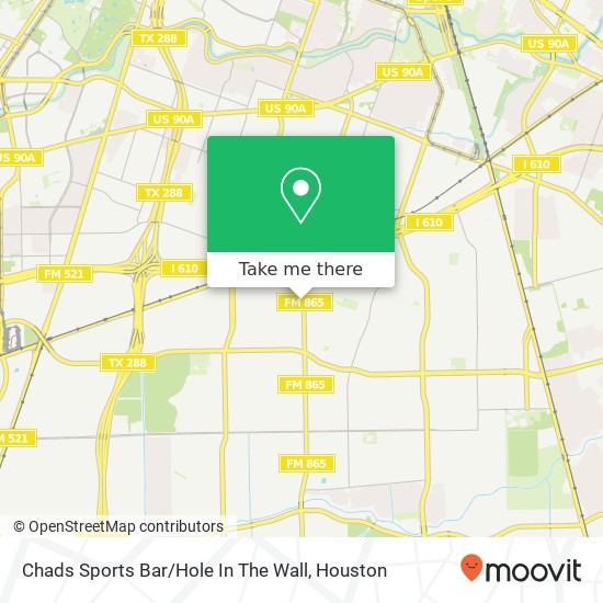 Mapa de Chads Sports Bar / Hole In The Wall