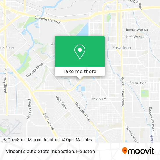 Vincent's auto State Inspection map