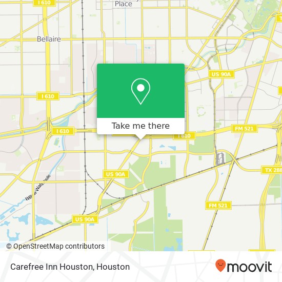 Carefree Inn Houston map