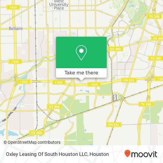 Mapa de Oxley Leasing Of South Houston LLC